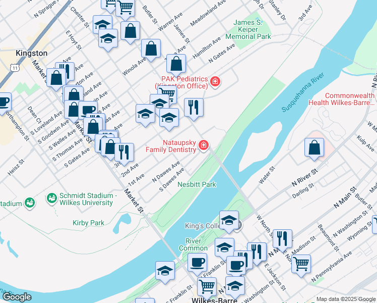 147 North Dawes Avenue, Kingston PA Walk Score