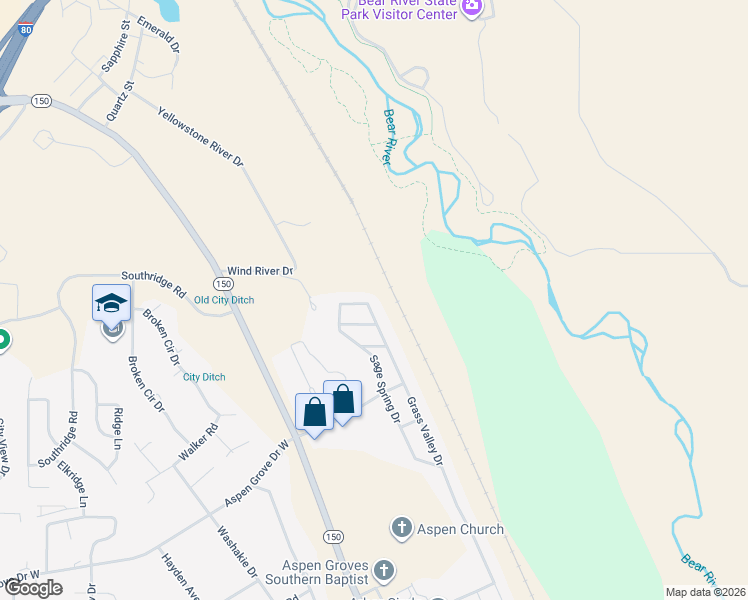 map of restaurants, bars, coffee shops, grocery stores, and more near 61 Grass Valley Drive in Evanston