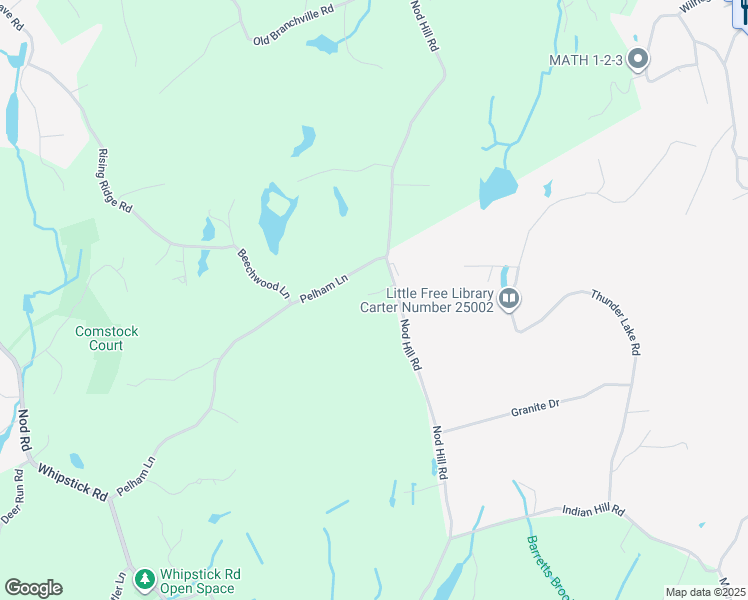 map of restaurants, bars, coffee shops, grocery stores, and more near 735 Nod Hill Road in Wilton