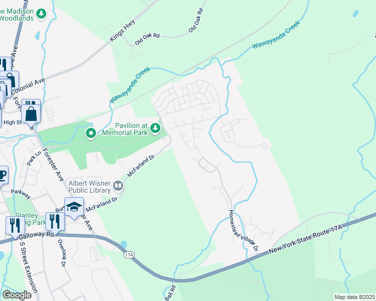 map of restaurants, bars, coffee shops, grocery stores, and more near 11 Weathervane Way in Warwick