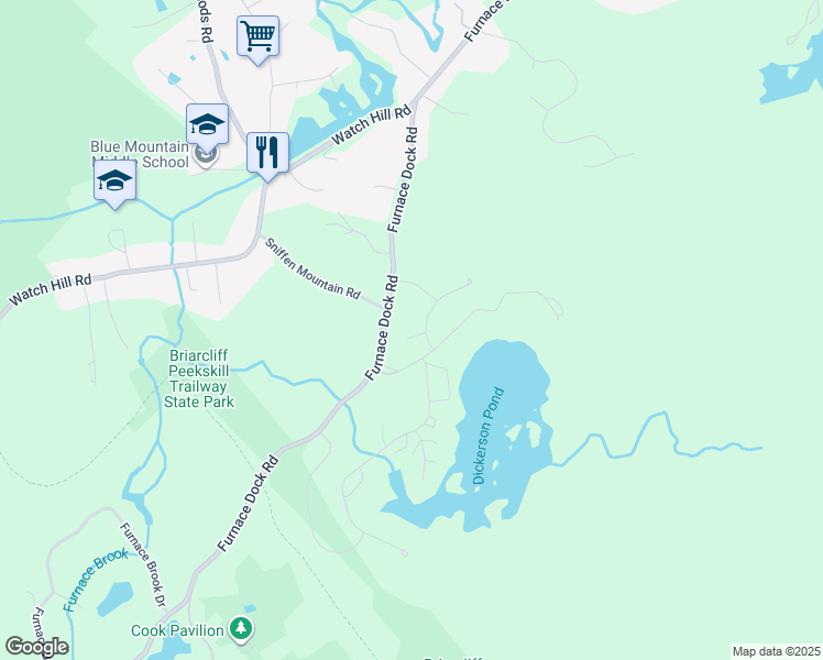 map of restaurants, bars, coffee shops, grocery stores, and more near 4 Goldman Court in Cortlandt