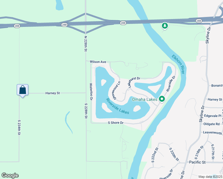map of restaurants, bars, coffee shops, grocery stores, and more near 449 Shorewood Lane in Waterloo