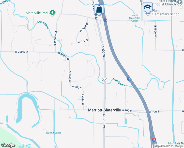 map of restaurants, bars, coffee shops, grocery stores, and more near 417 2025 West in Ogden
