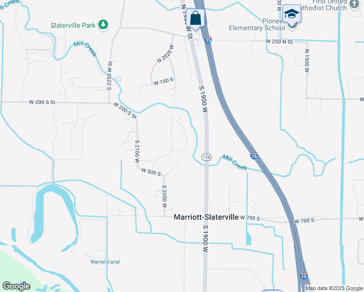 map of restaurants, bars, coffee shops, grocery stores, and more near 417 2025 West in Ogden