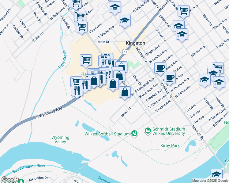 map of restaurants, bars, coffee shops, grocery stores, and more near 108 Gateway Shopping Center in Edwardsville