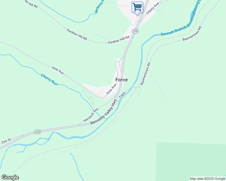 map of restaurants, bars, coffee shops, grocery stores, and more near in Force