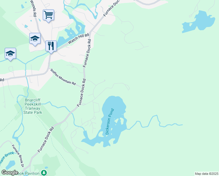 map of restaurants, bars, coffee shops, grocery stores, and more near 27 Langeloth Drive in Cortlandt