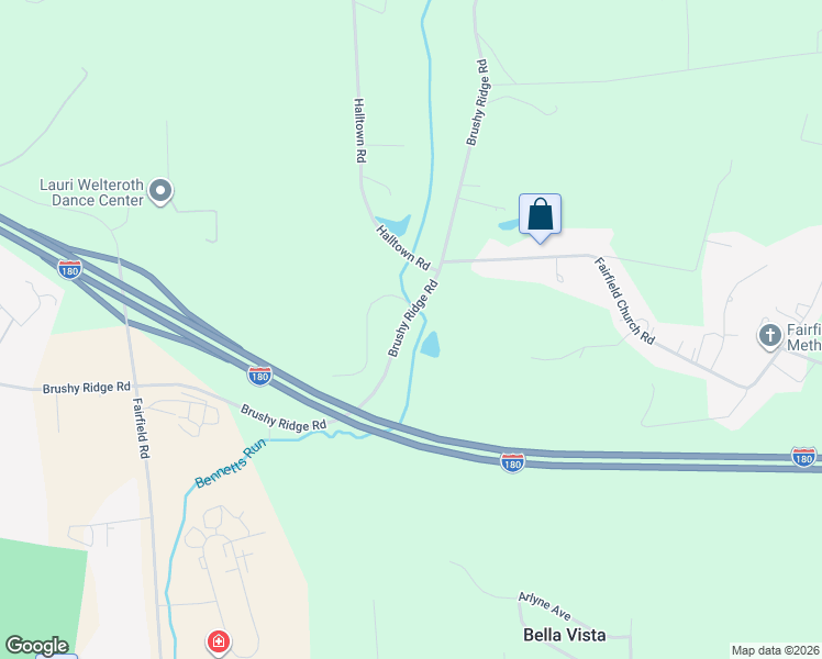 map of restaurants, bars, coffee shops, grocery stores, and more near 1100-1168 Brushy Ridge Road in Montoursville