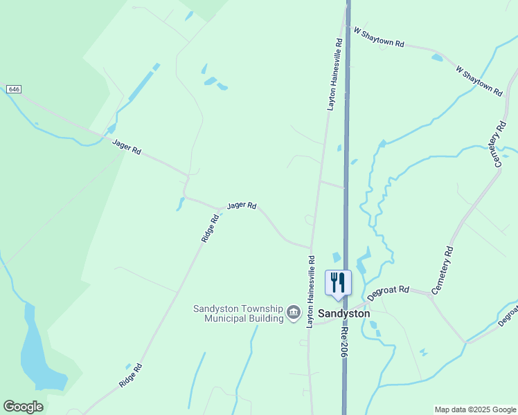 map of restaurants, bars, coffee shops, grocery stores, and more near 10 Jager Road in Sussex County