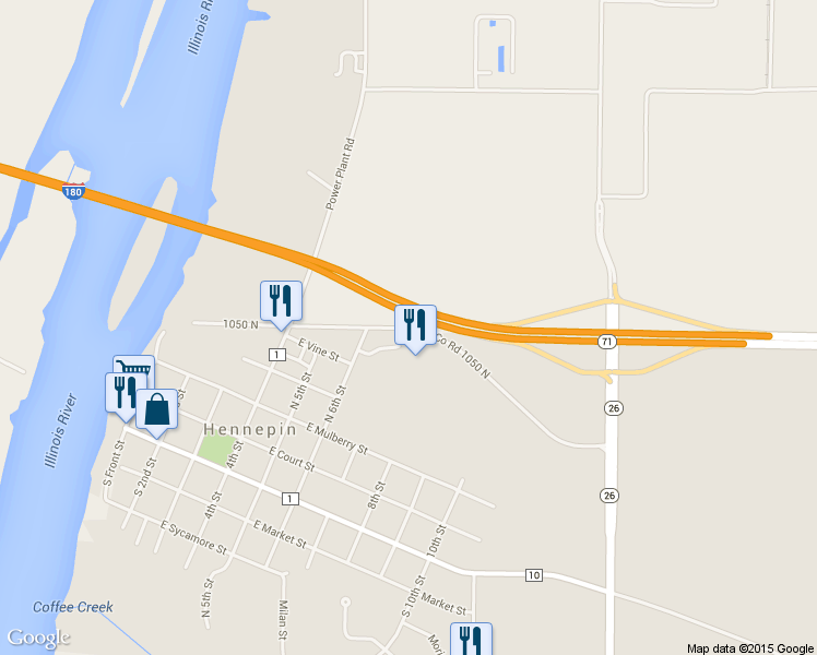 map of restaurants, bars, coffee shops, grocery stores, and more near 1050 North in Hennepin