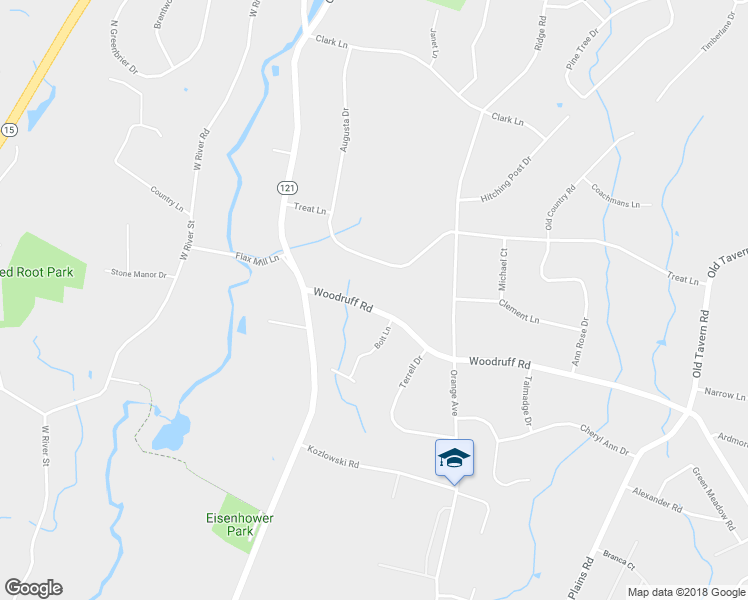 map of restaurants, bars, coffee shops, grocery stores, and more near 711 Woodruff Road in Milford
