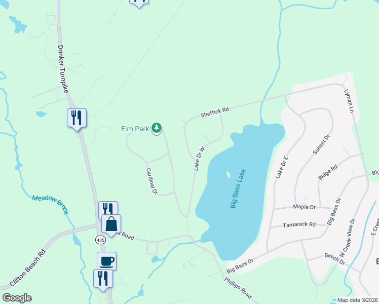 map of restaurants, bars, coffee shops, grocery stores, and more near Sheffick Rd in Lackawanna