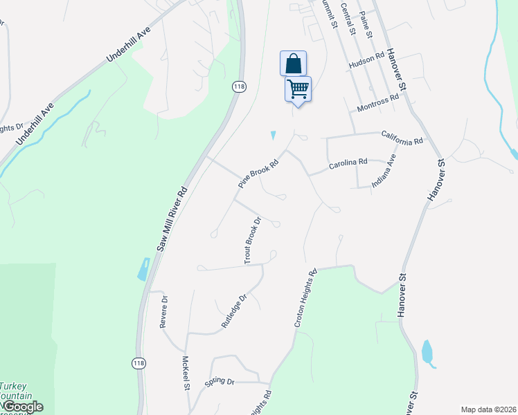 map of restaurants, bars, coffee shops, grocery stores, and more near 354 Heather Court in Yorktown Heights
