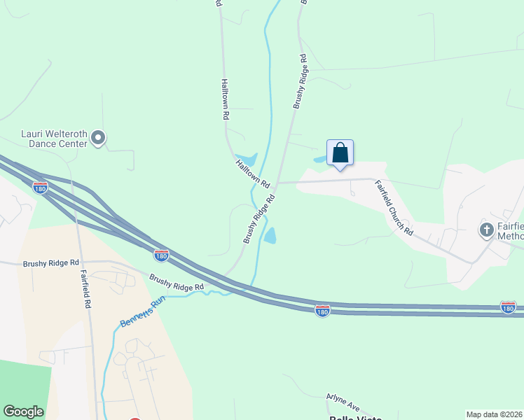 map of restaurants, bars, coffee shops, grocery stores, and more near 1100 Brushy Ridge Road in Montoursville