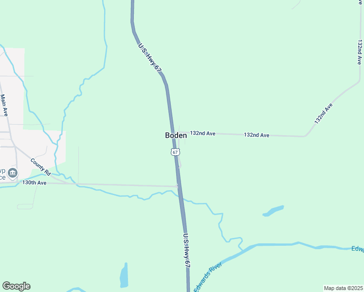 map of restaurants, bars, coffee shops, grocery stores, and more near 1325 U.S. 67 in Sherrard