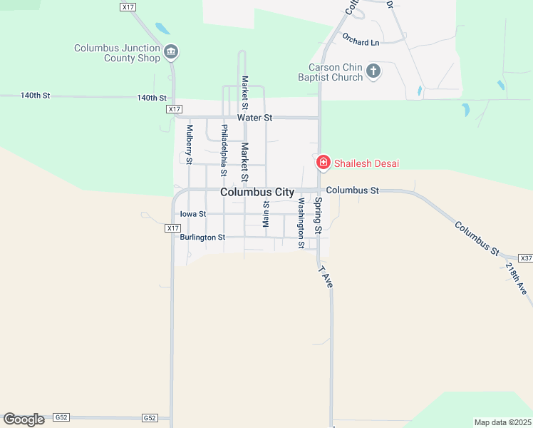 map of restaurants, bars, coffee shops, grocery stores, and more near 2573 Main Street in Columbus City