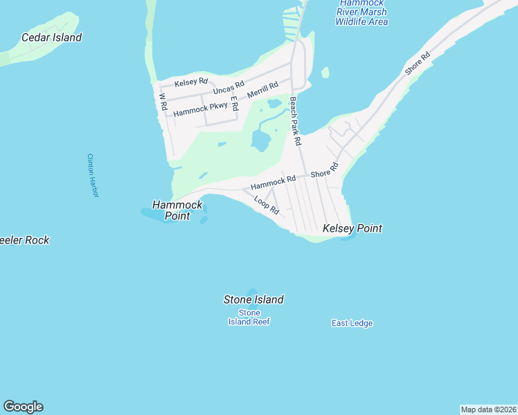 map of restaurants, bars, coffee shops, grocery stores, and more near 15 East Loop Road in Clinton