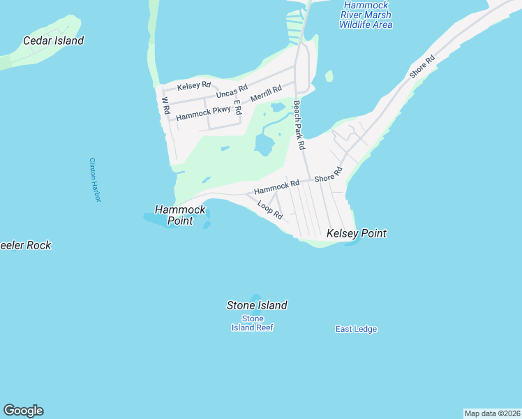 map of restaurants, bars, coffee shops, grocery stores, and more near 15 East Loop Road in Clinton