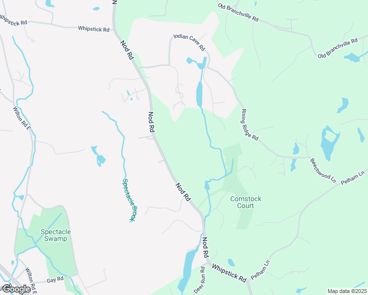 map of restaurants, bars, coffee shops, grocery stores, and more near 116 Nod Road in Ridgefield