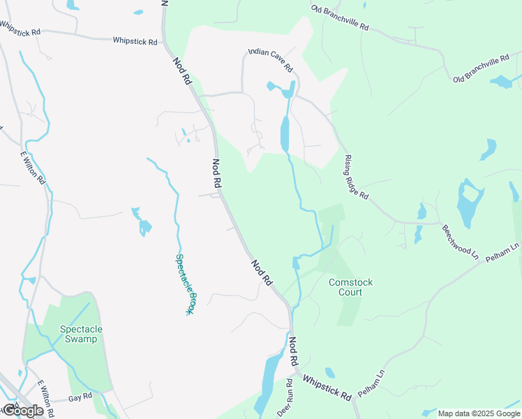 map of restaurants, bars, coffee shops, grocery stores, and more near 116 Nod Road in Ridgefield