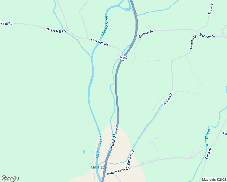 map of restaurants, bars, coffee shops, grocery stores, and more near 5863 U.S. 220 in Hughesville