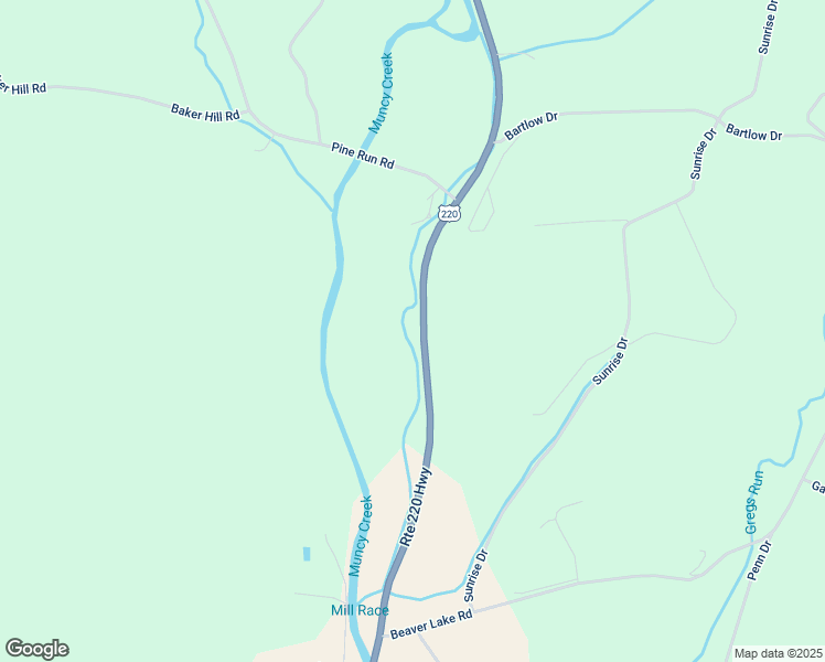 map of restaurants, bars, coffee shops, grocery stores, and more near 5863 Route 220 Highway in Hughesville