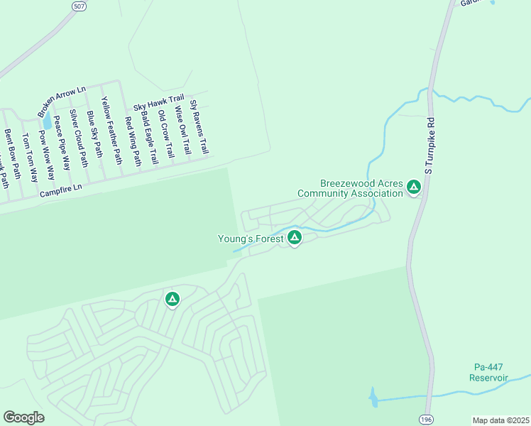 map of restaurants, bars, coffee shops, grocery stores, and more near 40 Menoken Trail in South Sterling