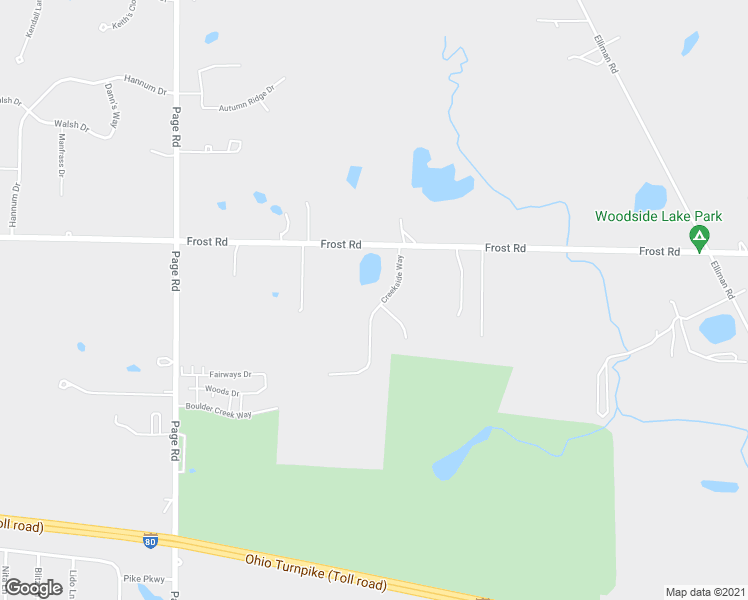 map of restaurants, bars, coffee shops, grocery stores, and more near 9855 Creekside Way in Streetsboro