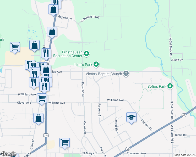 map of restaurants, bars, coffee shops, grocery stores, and more near 51 Eastwood Dr in Norwalk