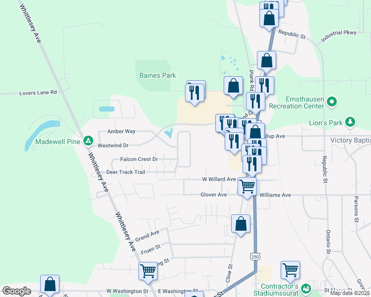 map of restaurants, bars, coffee shops, grocery stores, and more near 29 White Tail Way in Norwalk