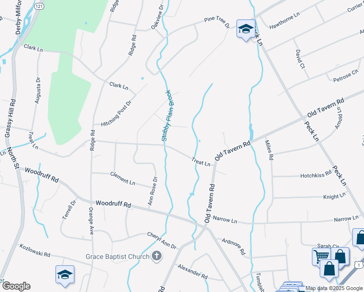 map of restaurants, bars, coffee shops, grocery stores, and more near 435 Treat Lane in Orange