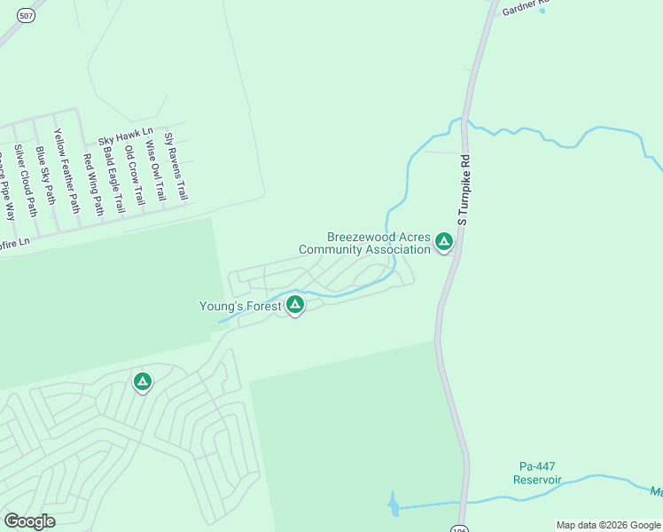 map of restaurants, bars, coffee shops, grocery stores, and more near Geronimo Trail in Newfoundland