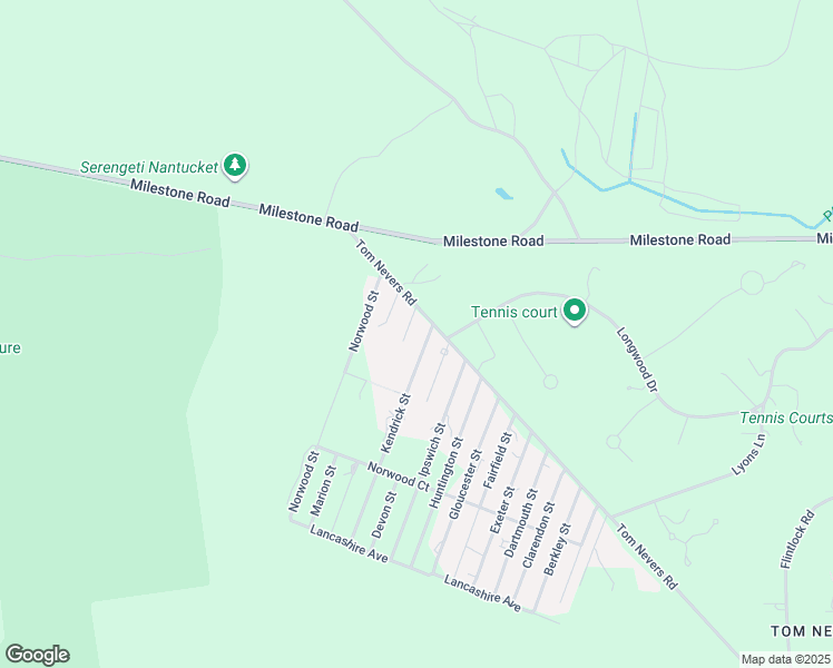 map of restaurants, bars, coffee shops, grocery stores, and more near 9 Kendrick Street in Nantucket