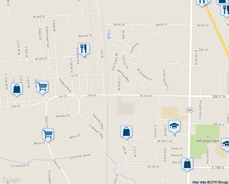 map of restaurants, bars, coffee shops, grocery stores, and more near 179 Sam Gates Road in Ogden