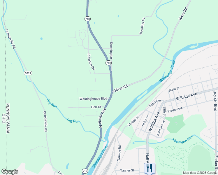 map of restaurants, bars, coffee shops, grocery stores, and more near 1849 North Water Avenue in Hermitage