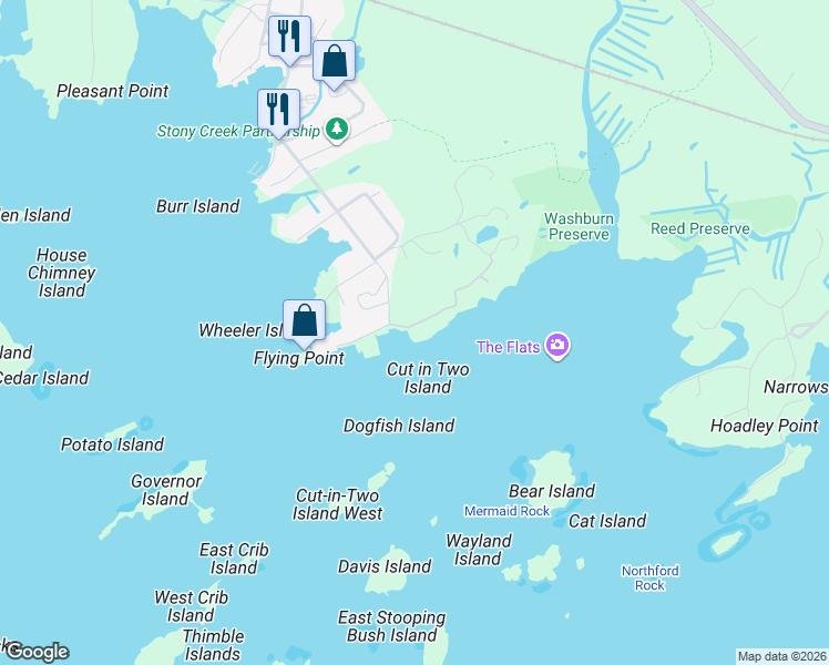 map of restaurants, bars, coffee shops, grocery stores, and more near 11 Prospect Hill Road in Branford