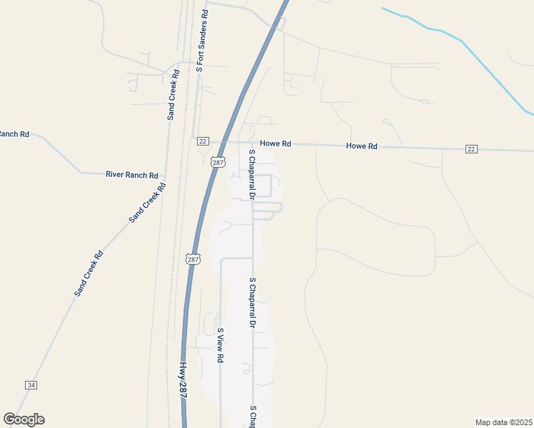 map of restaurants, bars, coffee shops, grocery stores, and more near 5111 South Chaparral Drive in Laramie