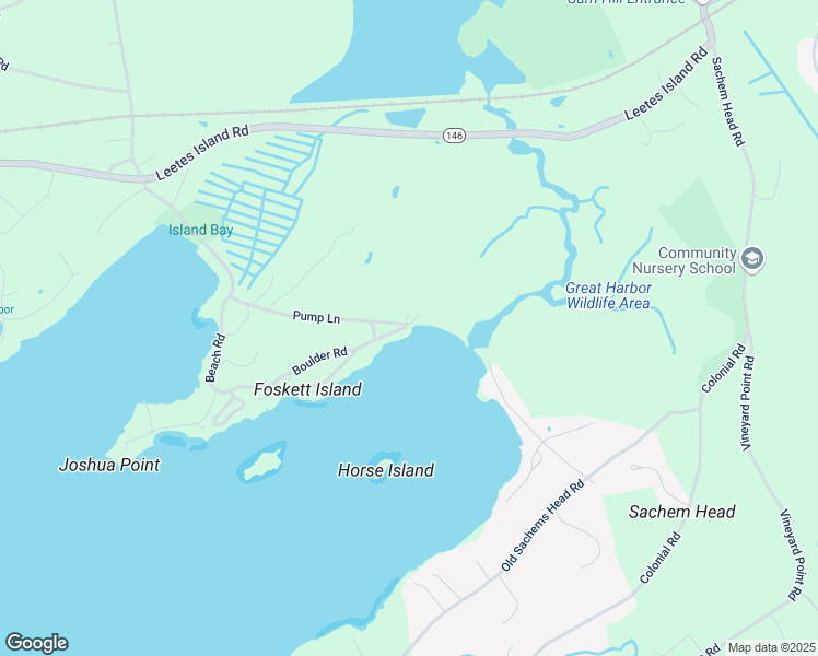 map of restaurants, bars, coffee shops, grocery stores, and more near 299 Great Harbor Road in Guilford