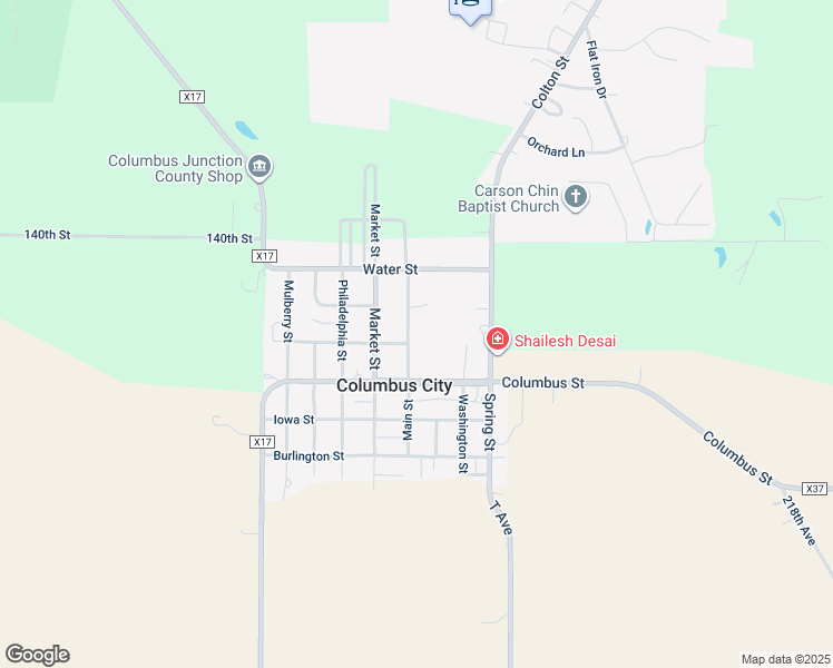 map of restaurants, bars, coffee shops, grocery stores, and more near in Columbus City