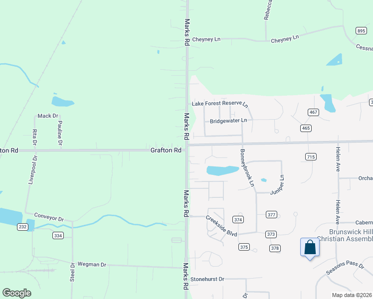 map of restaurants, bars, coffee shops, grocery stores, and more near 569 Marks Road in Valley City