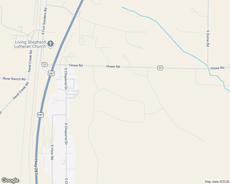 map of restaurants, bars, coffee shops, grocery stores, and more near Sally Port Road in Laramie