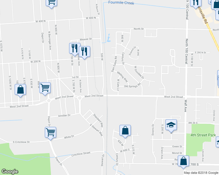 map of restaurants, bars, coffee shops, grocery stores, and more near 151 Sam Gates Road in Ogden