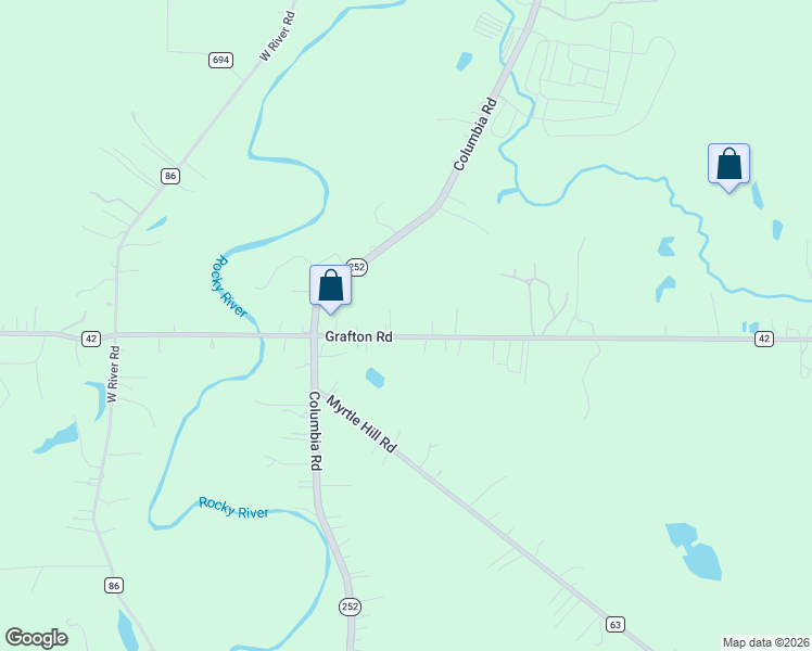 map of restaurants, bars, coffee shops, grocery stores, and more near 6575 Grafton Road in Valley City