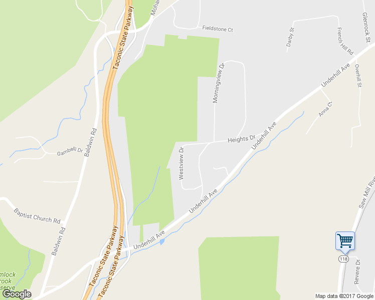 map of restaurants, bars, coffee shops, grocery stores, and more near 1572 Westview Drive in Yorktown Heights