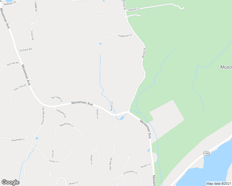 map of restaurants, bars, coffee shops, grocery stores, and more near 8 North Lane in Katonah
