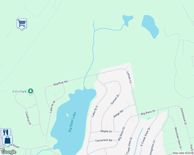 map of restaurants, bars, coffee shops, grocery stores, and more near Lake Dr E in Lackawanna