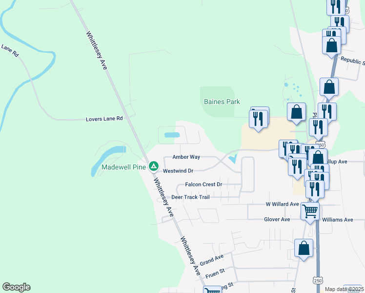 map of restaurants, bars, coffee shops, grocery stores, and more near 17 Amber Way in Norwalk