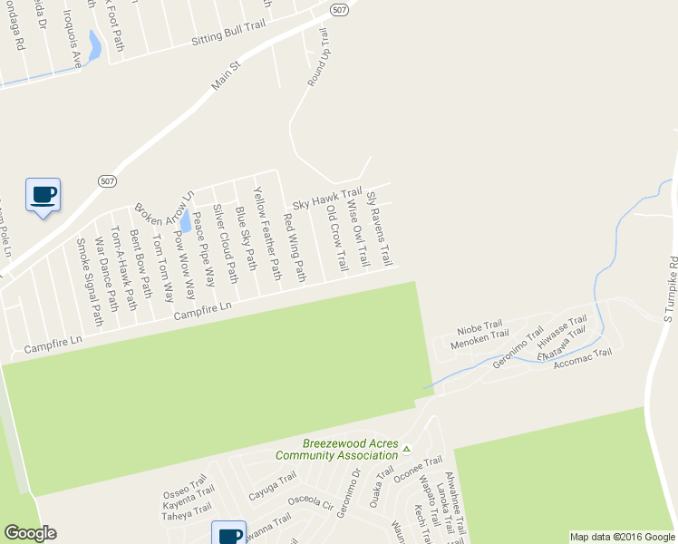 map of restaurants, bars, coffee shops, grocery stores, and more near 36 Old Crow Trail in Gouldsboro