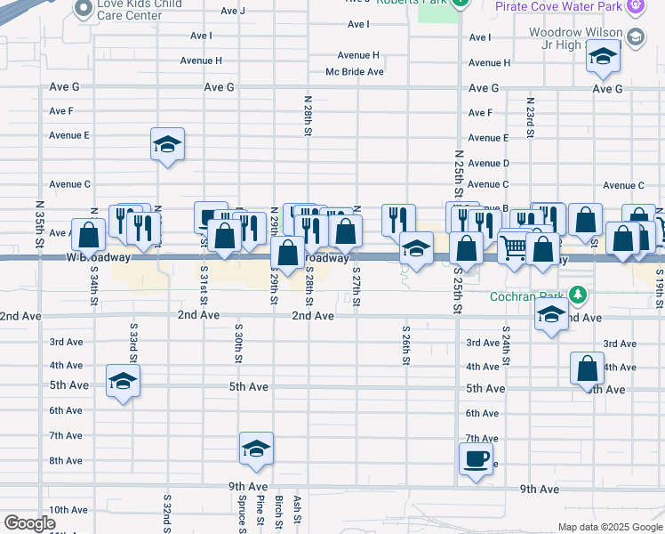 map of restaurants, bars, coffee shops, grocery stores, and more near 2720 U.S. 6 in Council Bluffs