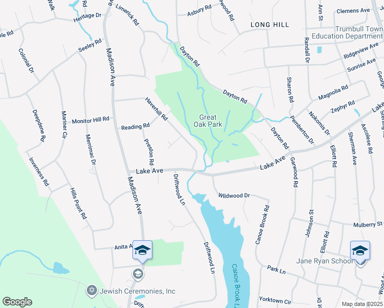 map of restaurants, bars, coffee shops, grocery stores, and more near 100 Haverhill Road in Trumbull